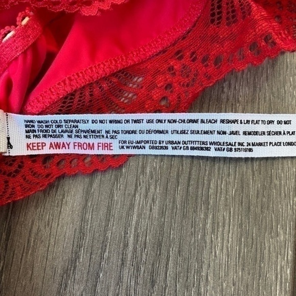 Free People Mari Printed Bralette In Red Combo Size Small - Picture 7 of 13